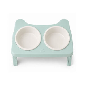 Plato doble elevado c/base blanco