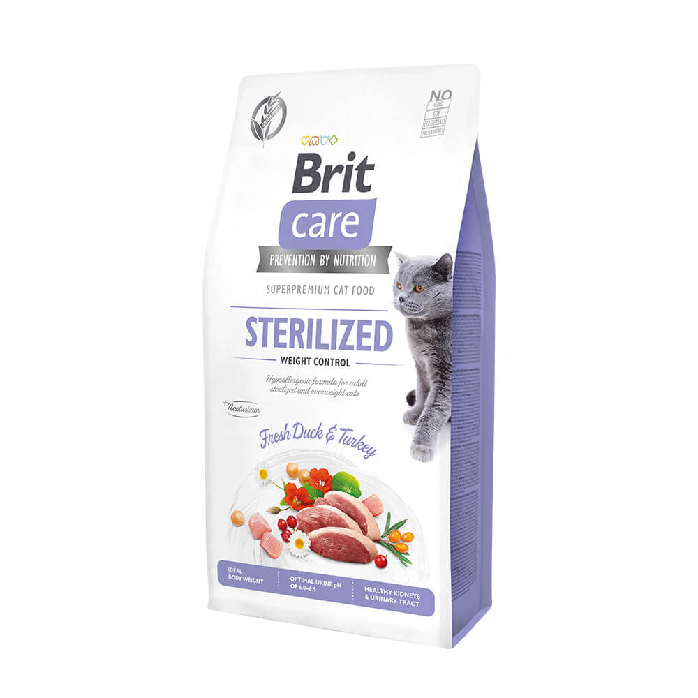 Brit care cat sterilized weight control fresh duck & turkey