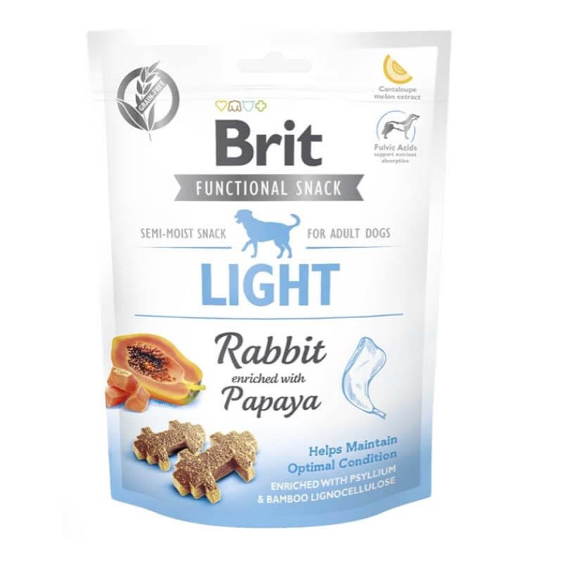 Brit functional snack light rabbit y papaya 150gr