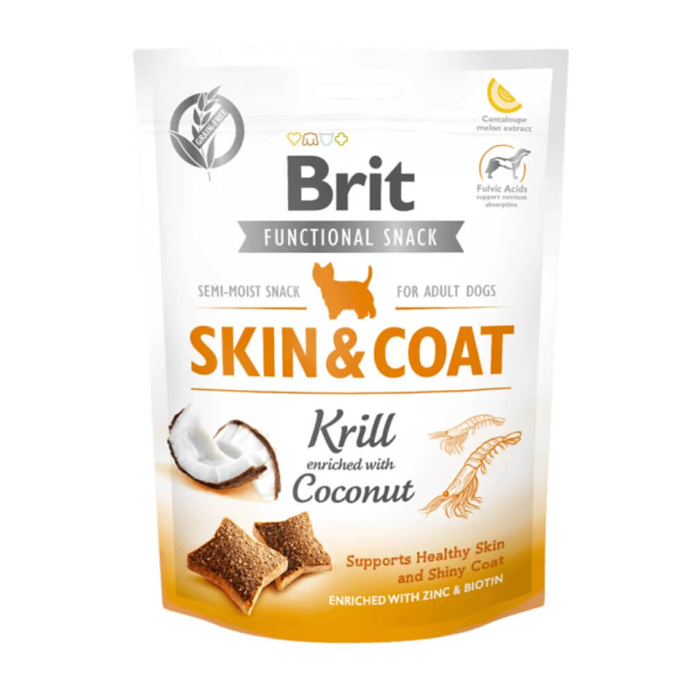 Brit functional snack skin y coat krill 150gr