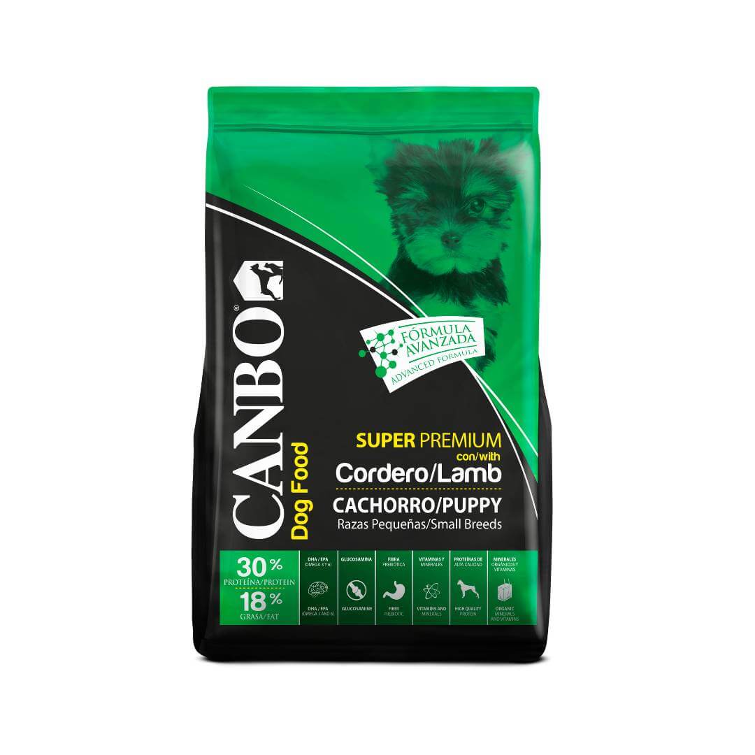 Canbo cachorro raza pequeña cordero