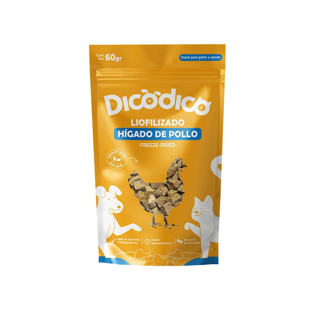 Dicodico liofilizado higado de pollo