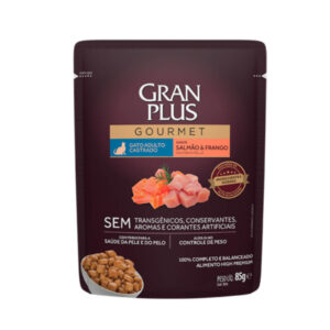 Gran plus sachet gourmet gato adulto salmón y pollo 85g