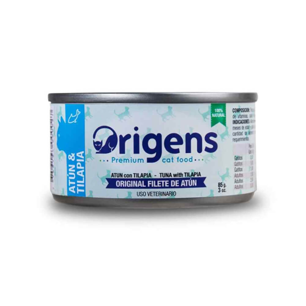 Origens filete de atún y tilapia 85g