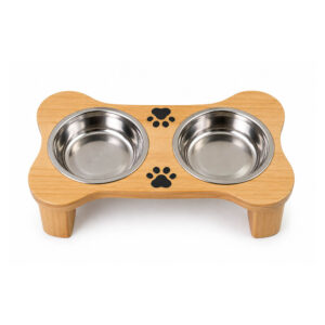 Plato doble madera