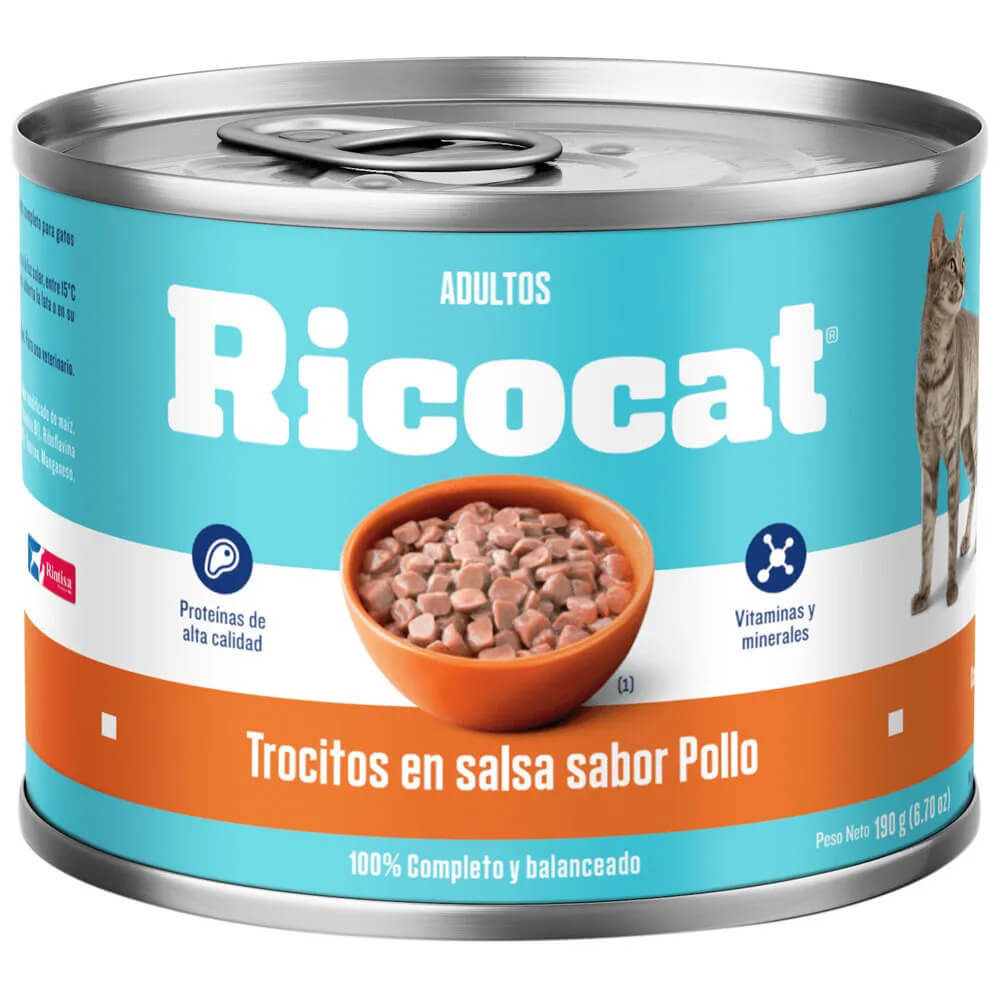 Ricocat trocitos en salsa con pollo 190g
